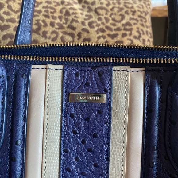 Brahmin Caroline Navy Narvi Handbag - Picture 4 of 5